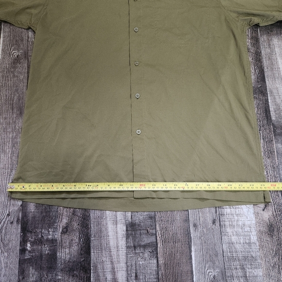 The North Face Short Sleeve Button Down Shirt Olive Green Men's Large - Picture 10 of 14